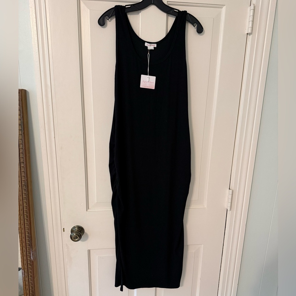 Ingrid & Isabel Black Halter Sheath Maxi Dress